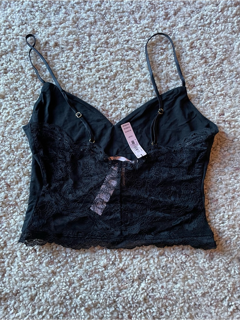 BNWT VICTORIA’S SECRET Black Lace-Trim Camisole & Short Sleep Set Size XS - Picture 4 of 11